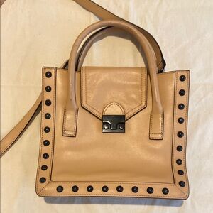 Loeffler Randall Studded Junior Work Tote Tan & Black